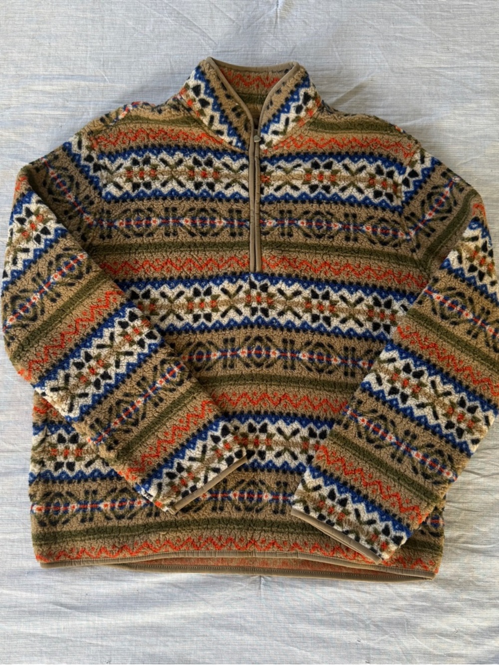Patterned Sherpa Half Zip